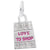 Rembrandt Charms Shopping Bag - Pink Paint Charm Pendant Available in Gold or Sterling Silver