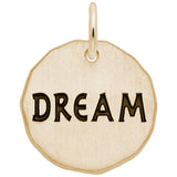 Rembrandt Charms Gold Plated Sterling Silver Dream Charm Tag Charm Pendant