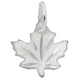 Rembrandt Charms Maple Leaf - Satin Charm Pendant Available in Gold or Sterling Silver