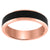 Tungsten Black Rose Tone Mens Beveled Edges Comfort Fit Anniversary Band 6mm Sizes 7 To 14