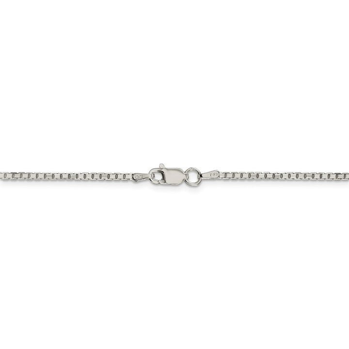 925 Sterling Silver Rhodium-plated 1.7mm Diamond-cut Box Chain with 2in Extender Length 18 Inch