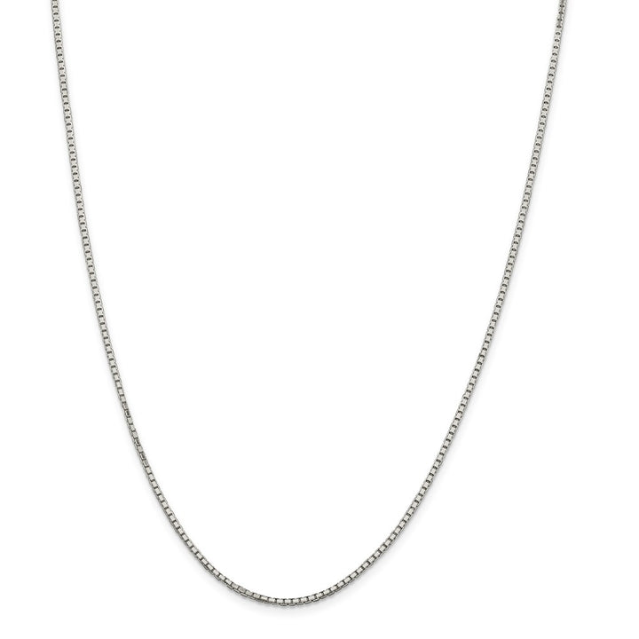 925 Sterling Silver Rhodium-plated 1.7mm Diamond-cut Box Chain with 2in Extender Length 18 Inch